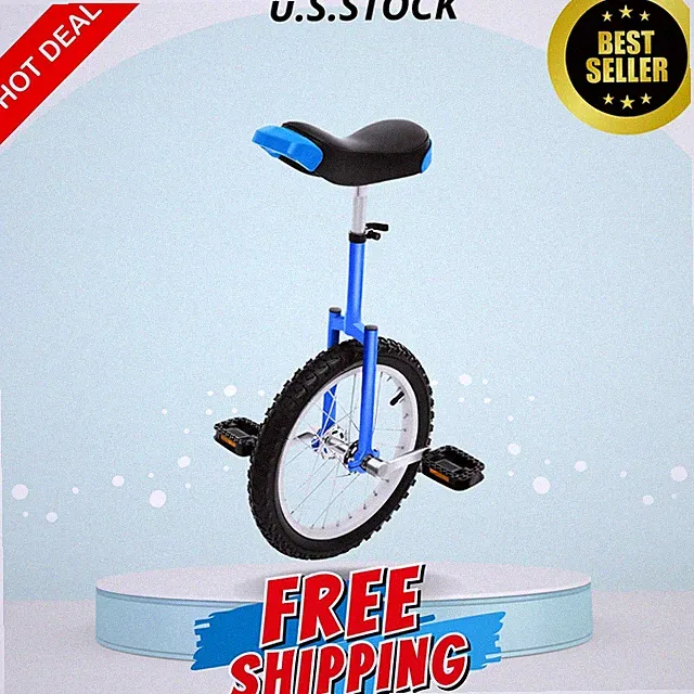 16 Inch Wheel Unicycle Adjustable Height One Wheel Balance Exercise Bike