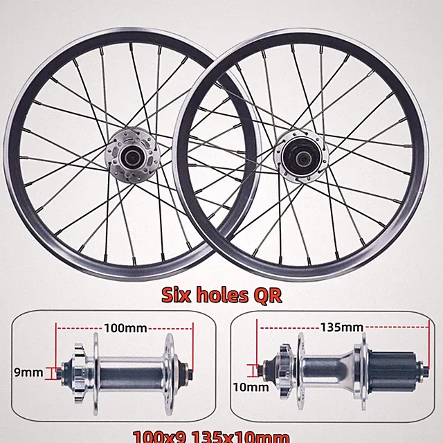 18er Folding Bicycle Wheel Set Disc Brake 120 Rings Hub 21mm Rim Depth 24 Spokes