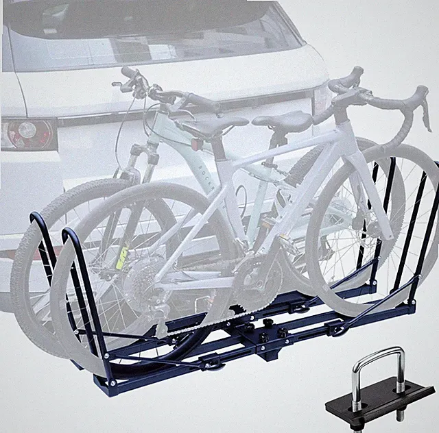 2-Bike Hitch Mount Rack - Folding Double-Arm Carrier for Cars & SUVs