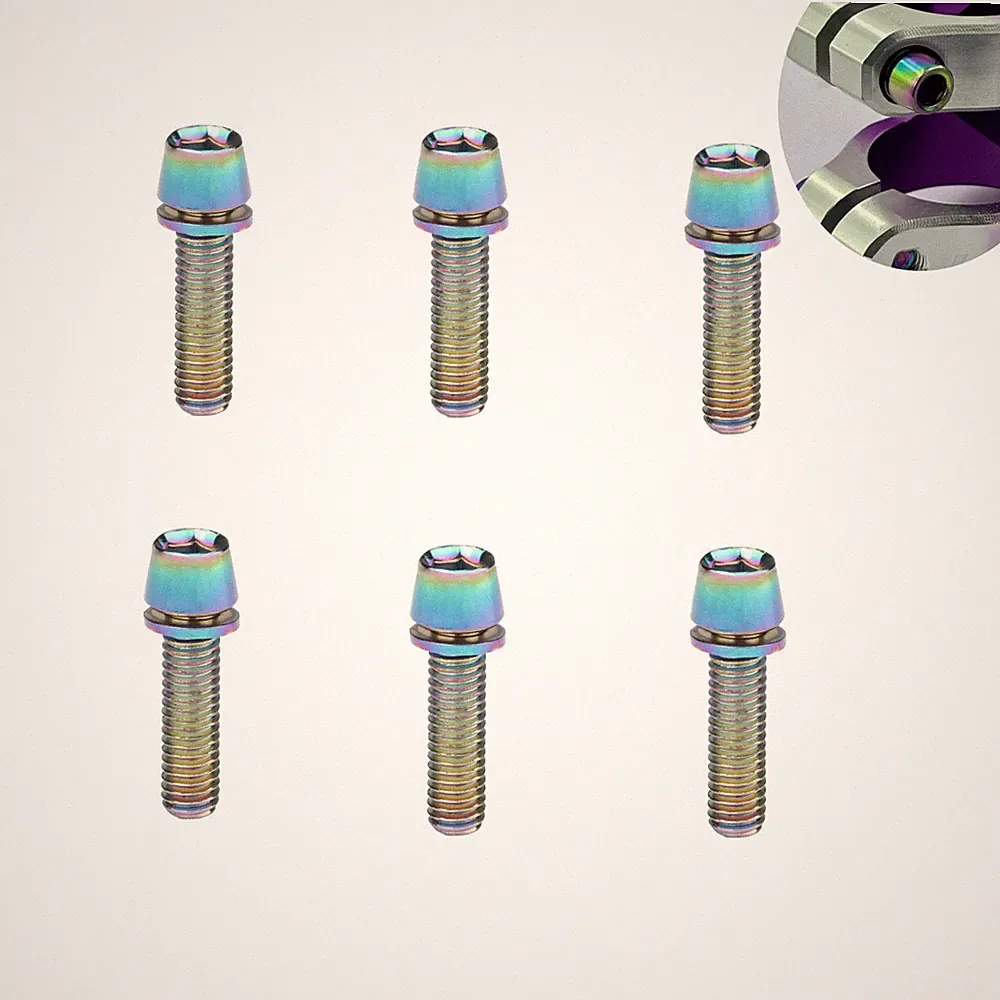 6PCS Bike Stem Bolts M5x18mm Alloy Steel Bicycle Stem Screws MTB Road