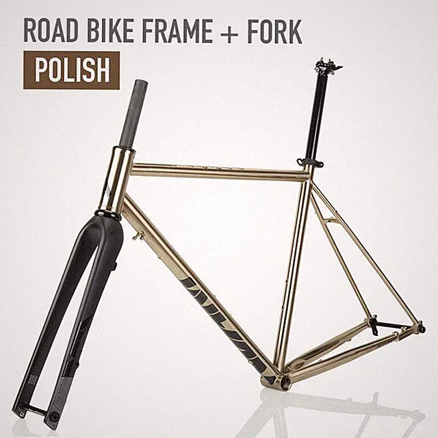 700C Gravel Off-road Road Bike CX Touring Travel CrMo Steel Frameset Carbon Fork