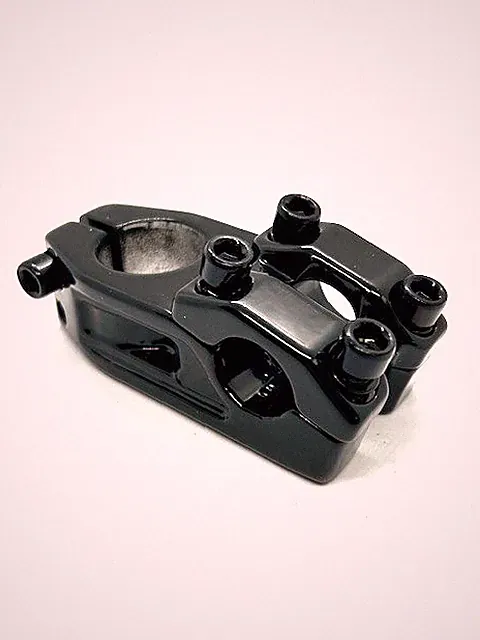 Aluminum 4 Bolt BMX Cruiser Bike Stem 1 1/8in Threadless Black 22mm Clamp