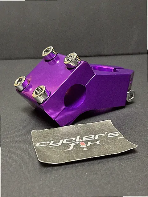 Anodized Purple Bmx 1 1/8” Threadless Alloy 22.2mm Top Load Stem Bike Freestyle