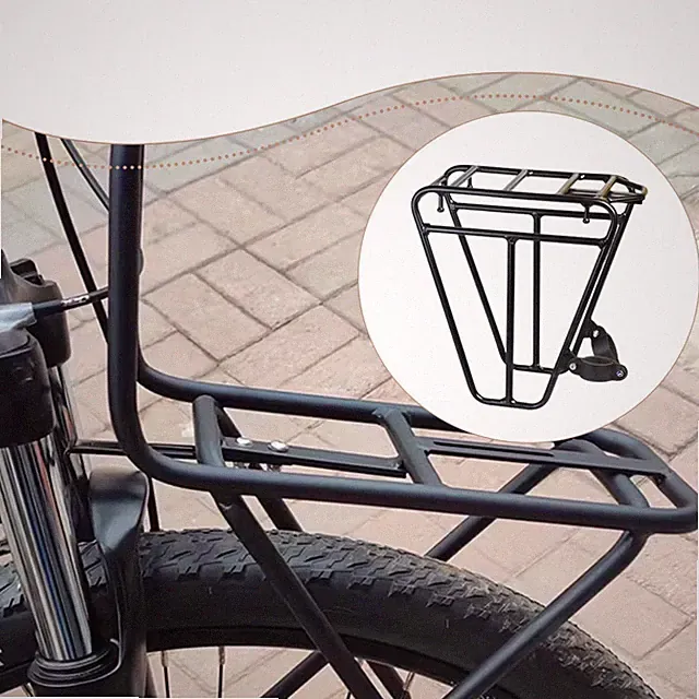 Bike Front Carrier Rack, Cargo Pannier Equipment Maximum Load 55.12lbs Luggage