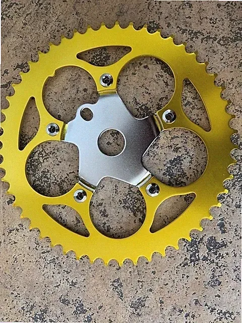 BMX Bicycle Sprocket Chainring 48T Single Speed Steel/Alloy RED BLUE GOLD