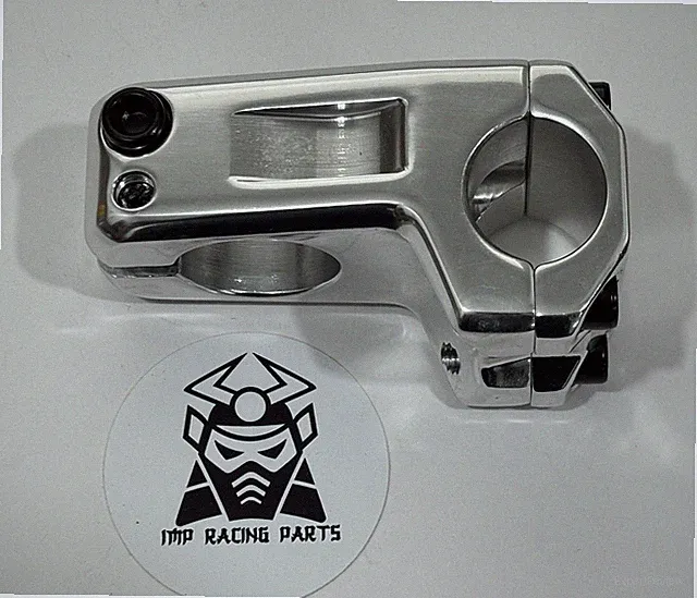 BMX BICYCLE STEM (28.6/22.2MM) 50MM LONG ALLOY SILVER