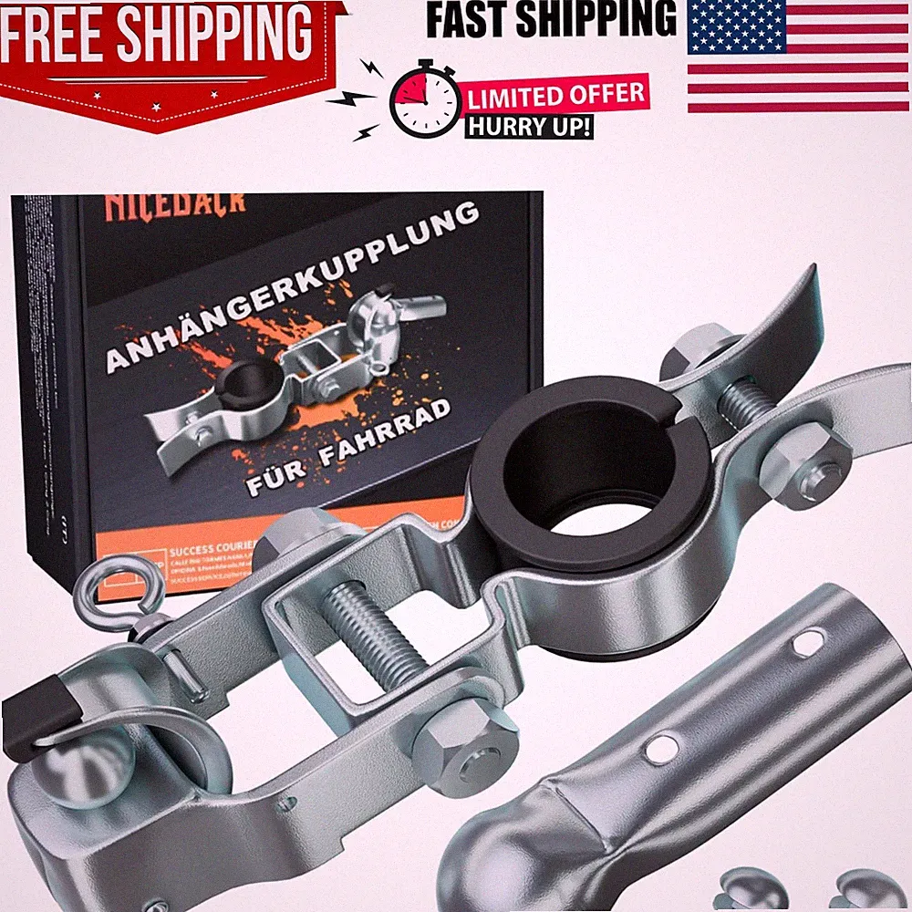 Durable Alloy Steel Bicycle Trailer Hitch - Universal Fit for Transporting Gear