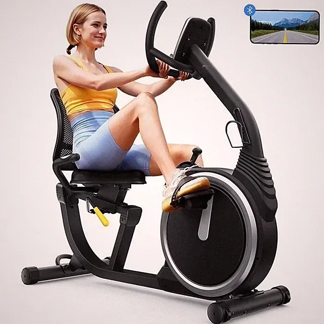 Exercise Bike Recumbent Bike for Home Seniors Adults with Smart Bluetooth APP