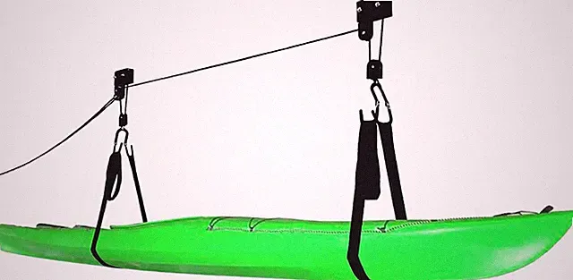 Kayak Hoist - Overhead Garage Storage - Pulley System with 125Lb Capacity for Ka