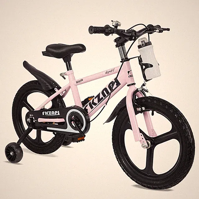 Kids Bike 18" High Carbon Steel Frame, Magnesium Alloy Wheels, Training Wheels