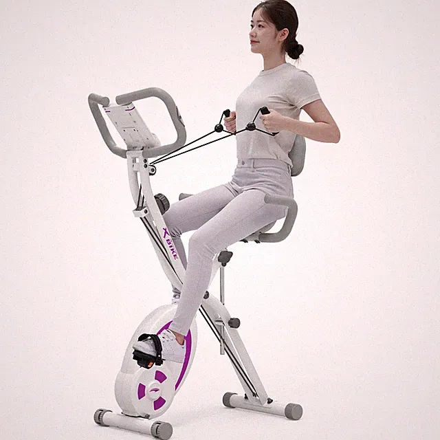 Leikefitness Folding Recumbent Bike LCD Display Cardio Cycling Workout Bike
