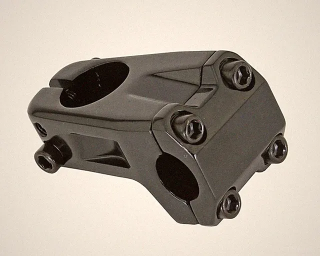 NEW! GENUINE 50MM LONG ALLOY BMX BICYCLE STEM (28.6/22.2MM) 7326 IN BLACK.