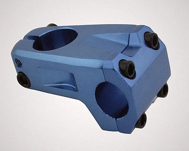 NEW! GENUINE 50MM LONG ALLOY BMX BICYCLE STEM (28.6/25.4MM) 7326 IN BLUE.
