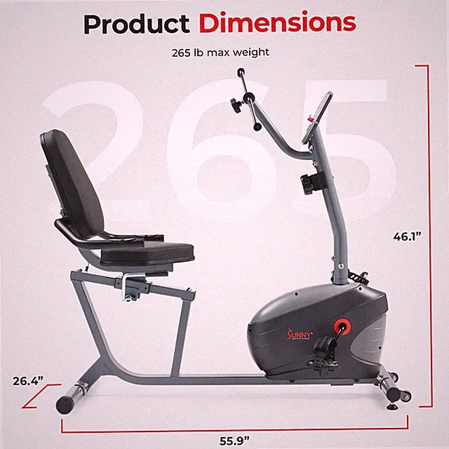 Smart Magnetic Recumbent Exercise Bike with Hand Cycle For Senior Adjustable