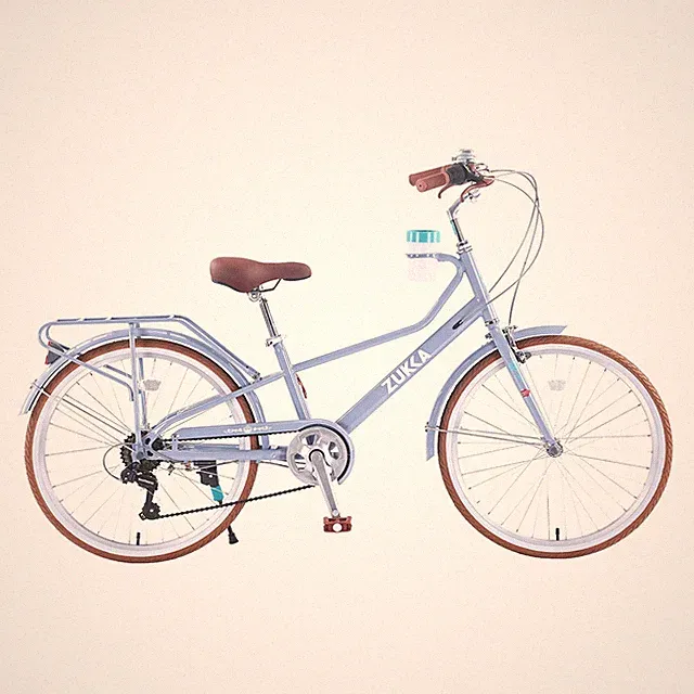 ZUKKA 24" Women Step Through City Bike 6 Speed Commuter Bicycle Blue