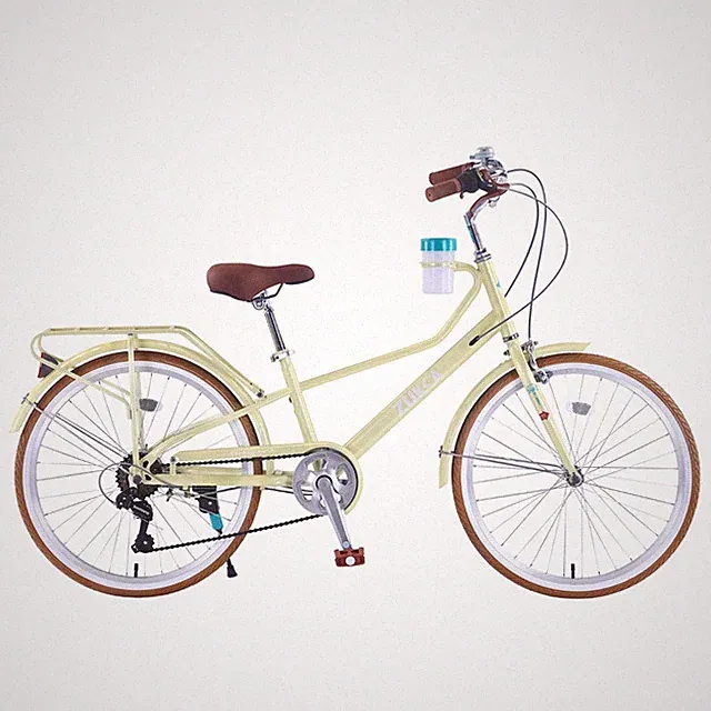 ZUKKA 24" Women Step Through City Bike 6 Speed Commuter Bicycle Yellow